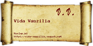 Vida Vaszilia névjegykártya