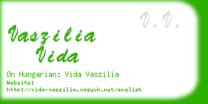 vaszilia vida business card